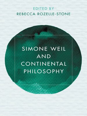 cover image of Simone Weil and Continental Philosophy